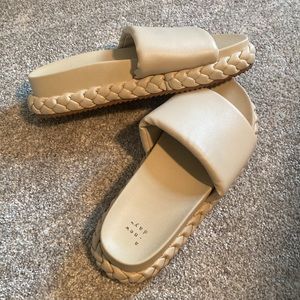 A New Day Platform Faux Leather Braided sandals- size women’s 9.5